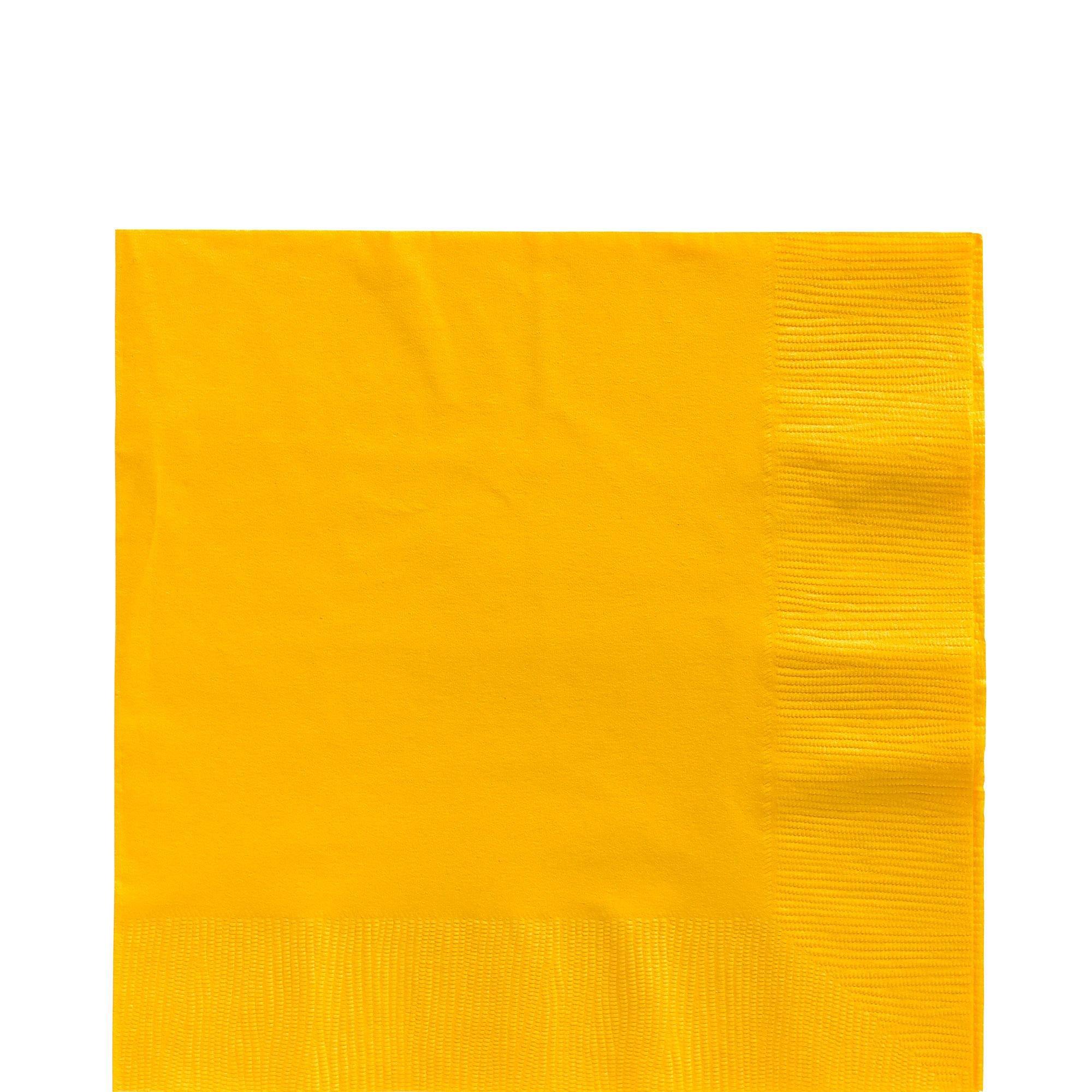 Yellow Paper Lunch Napkins, 6.5in, 100ct Party City